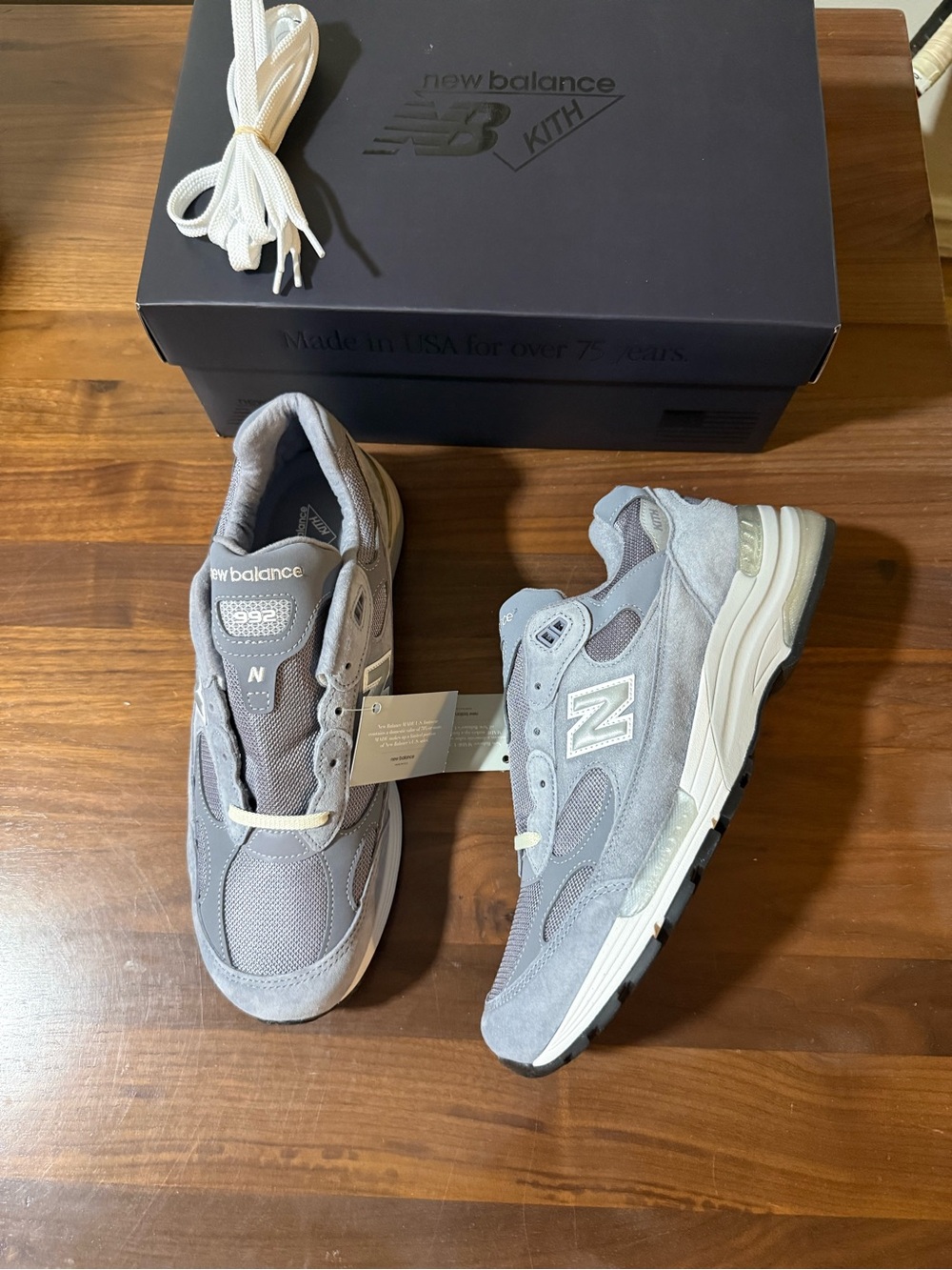 Kith & New Balance Made in USA 992 “Argon” Grey Retro Sneakers Men’s Size 11